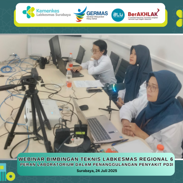 Webinar Bimtek Labkesmas Reg 6 Bahas Peran Laboratorium dalam Penanggulangan Penyakit PD3I